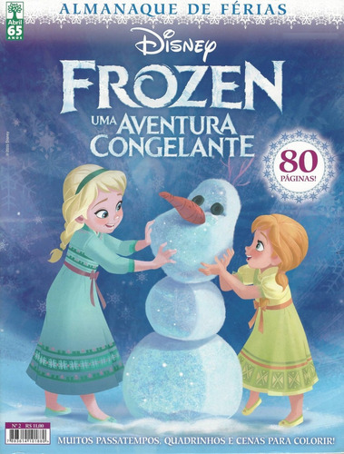 Almanaque De Férias Frozen Uma Aventura Congelante Ed. 2