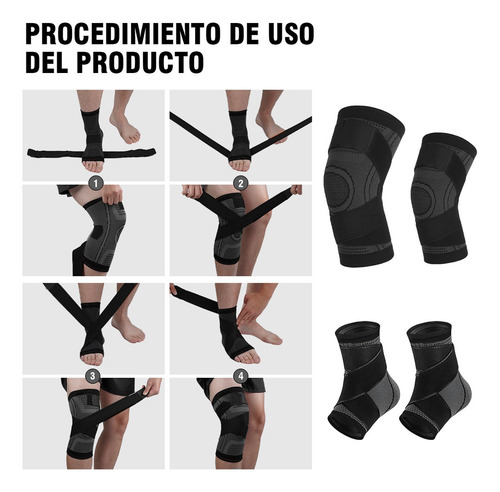 //rodilleras Y Tobillera Deportivas Elásticas Compresion Gym