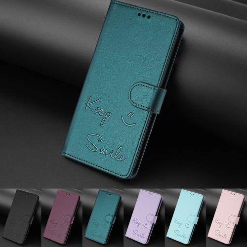 Funda De Piel Con Forma De Cara Sonriente Para Motorola Edge 60 Fusion/edge 60, Lápiz Capacitivo Con Bloqueo Rfid, A Prueba De Golpes, Tipo Cartera