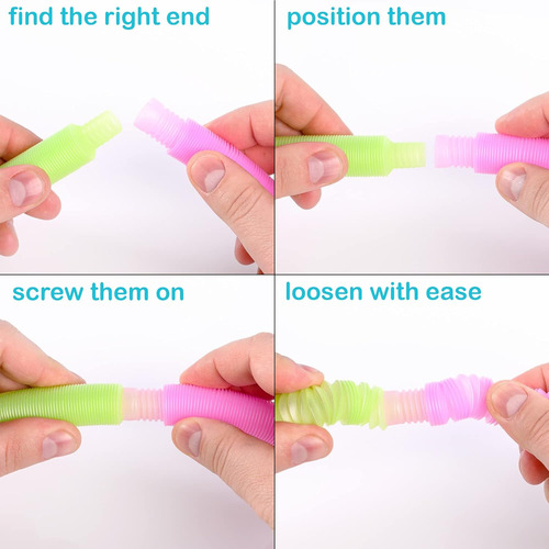 Nutty Toys Glow In The Dark Pop Tube Sobre Botersers - Tabon
