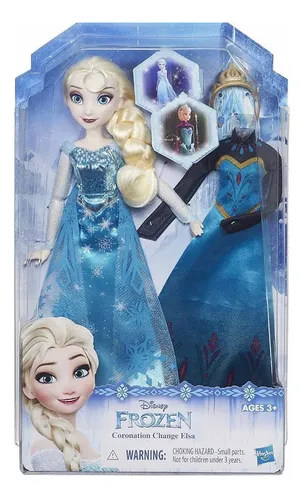 Frozen Muñeca Elsa Coronación Real Con Accesarios Y Vestidos