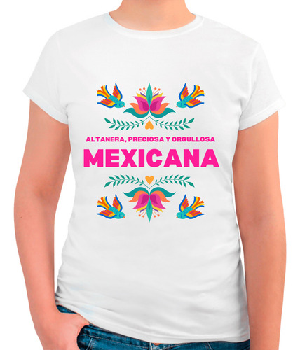Playera Mujer - Mexicana - Septiembre - Fiestas Patrias