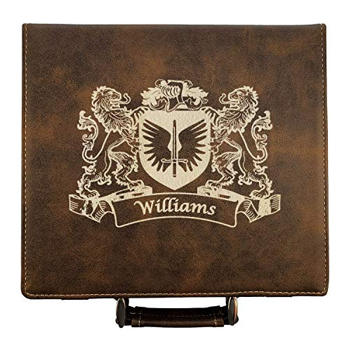 Set De Póker De Cuero Con Escudo De Armas Irlandés Williams