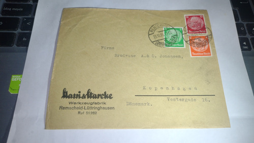 Alemania Sobre Estampilla Circulado 1935 3er Reich  Comerc.