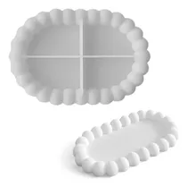 Comprar Molde Silicona Bandeja Ovalada Burbuja Resina Yeso Cemento Color Transparente