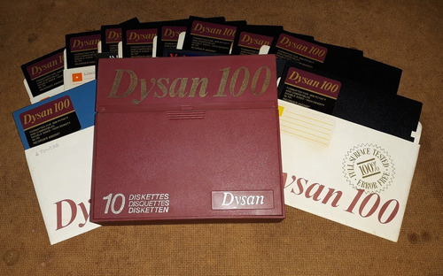 Caixa Para Disquetes 5 1/4 Dysan 100 Com 11 Disquetes (Usado)