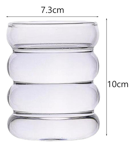 4 Elegante Juego De Vasos De Vidrio Para Hospedaje 4 Piezas