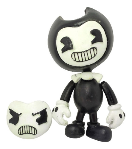 Imagen 3 de 10 de Bendy The Ink Machine Set 2 Figuras Demon Blanco Emite Luz