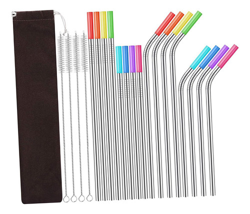 16x Pajitas Reutilizables Para Beber, Juego De Pajitas De