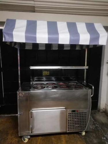 Carrito De Cremoladas Y Helados De Acero Inoxidable