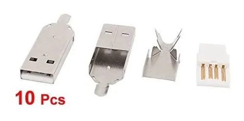 Uxcell A15061700ux0103, Conector Macho Usb Tipo A De Soldadu