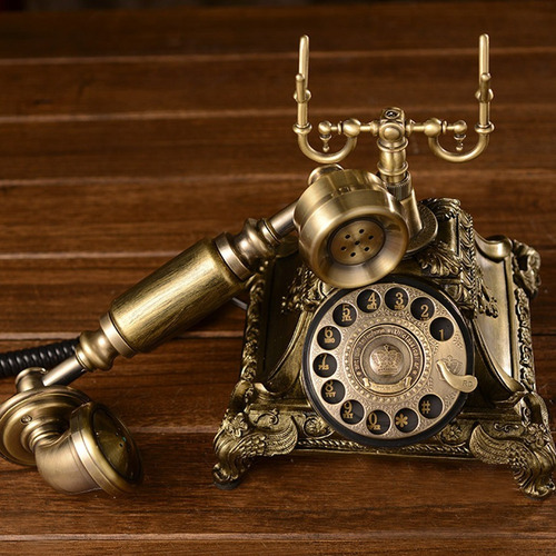 Teléfono Antiguo Giratorio Diseño Del Dial Retro Teléfono Fi