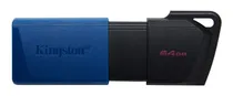 Comprar Memoria Flash Usb Kingston De 64 Gb 3.2 Exodia M Negro Azul