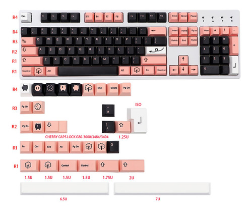 Keycaps 138 Accesorios Compatibles Con Teclas Reemplazo Para