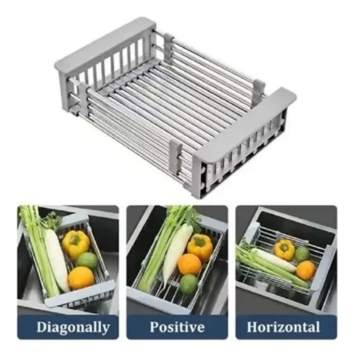 Tercera imagen para búsqueda de escurridor de platos acero inoxidable