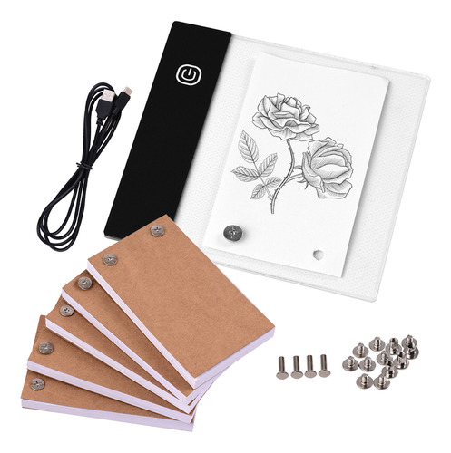 Kit Flip Book With Mini Light Pad Led Lightbox Tablet Design