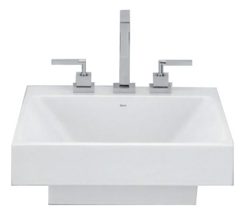 Bacha Deca Classic Semi Encastre O Apoyo 50x50 3 agujeros para griferia L.98.17 Porcelana