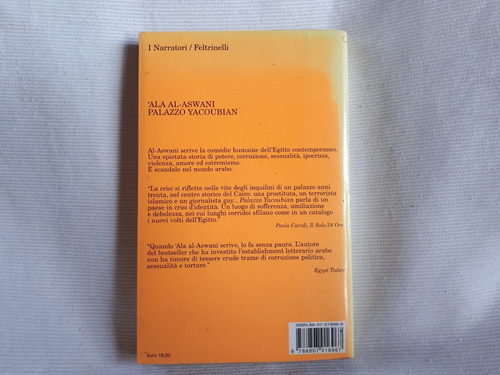 Imagen 2 de 7 de Ala Al-aswani Palazzo Yacoubian Feltrinelli En Italiano
