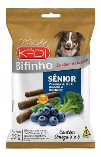 Petisco Para Cães Kadi Bifinho Sênior Sabor Carne 55gr