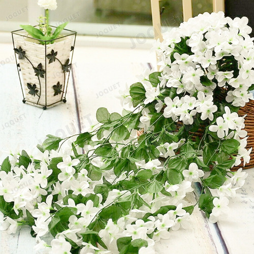 A 4pcs Flores Artificiales Violeta Decoración Fiesta Bod.