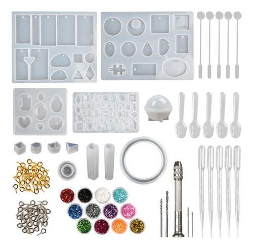 142x Molde De Resina Kit De Silicona Colgante Pulsera Molde