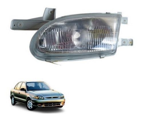 Faros Hyundai Accent De Vidrio El Par