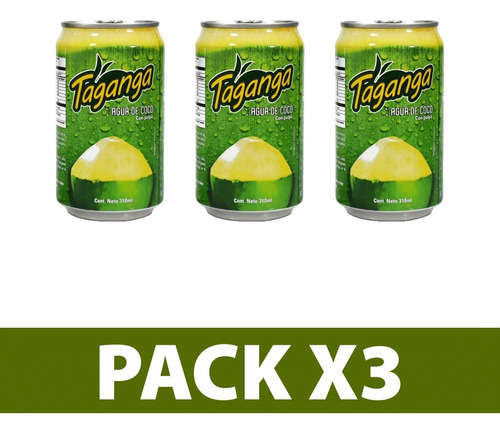 Pack X 3 Und Agua De Coco Lata Taganga 3 - mL a $22