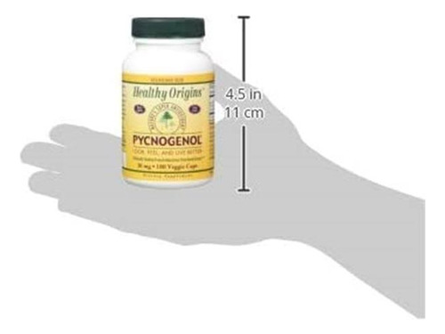 Healthy Origins Pycnogenol Veg Capsules, 30 Mg, 180 Count