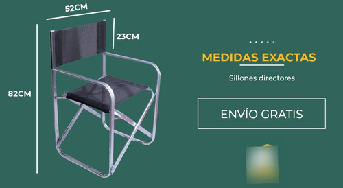 Imagen 5 de 9 de Sillon Director Posta Hierro 14/30plegable 150 Kg X 4 Unid