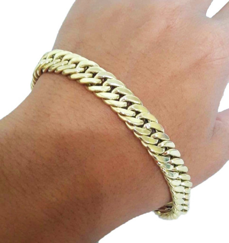 Pulseira Elos Duplos 40 Gramas Ouro 18k Maciço