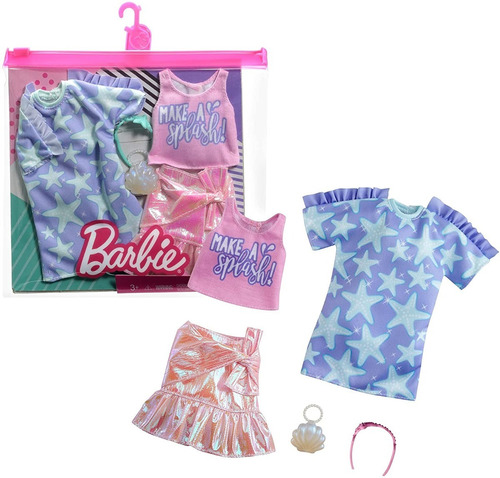 Barbie 2021 Fashion Pack Roupas Cartela Estrela Saia Vestido