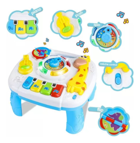 Mesa Didactica Musical Jirafa Zippy Toys Blanco/azul