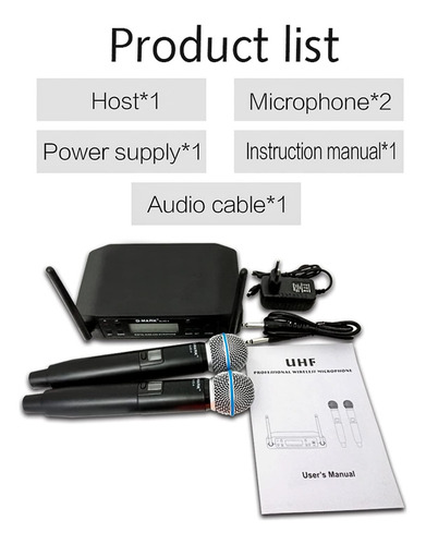G-mark Micrófono Inalámbrico, Glxd4 Micrófono Profesional Si