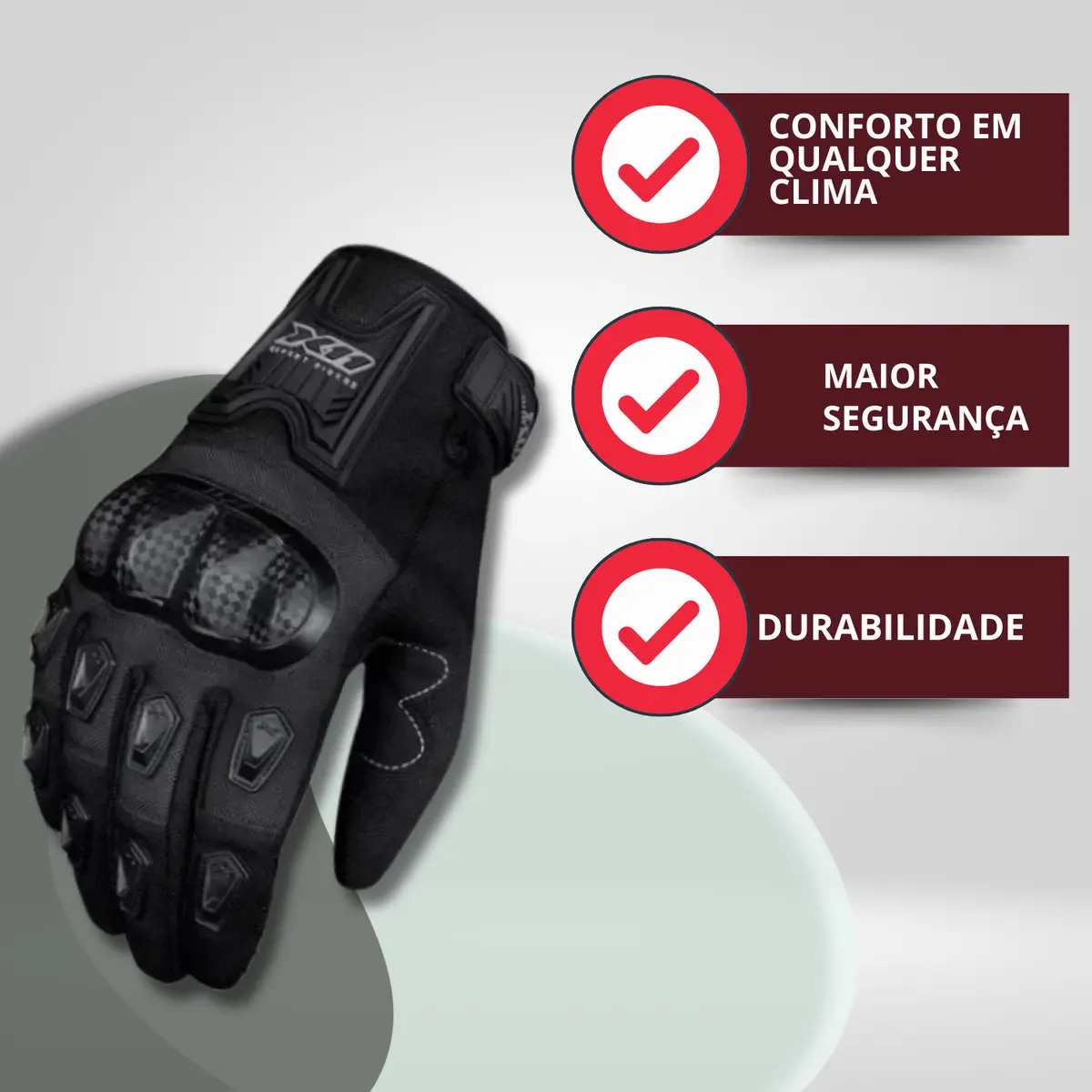 Luva X11 Blackout 2 Cano Curto Preta Com Protetor Cor Preto Tamanho 3G