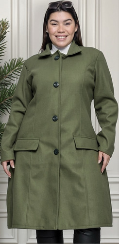 Tapado Y/o Saco De Paño Largo Para Mujer Talle Grande, Mujer