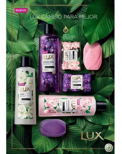 Pack X 2u Jabón Orquídeas Negras En Barra Lux 3x125g