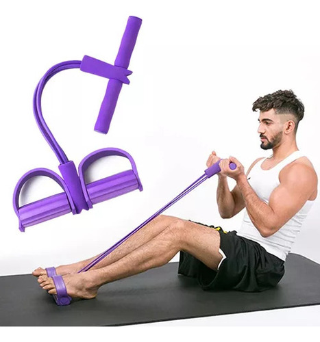 Pedal Puller Fitness Resistance Band 4 Tubos Corda