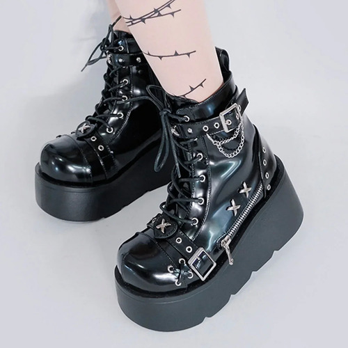 Gothic Style Platform Vampire Cosplay Women Mid-calf Hot