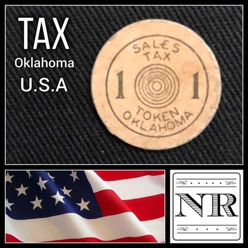 Imagen 4 de 4 de Impuesto Eeuu - Tax - Carton - Token - Ficha - Oklahoma