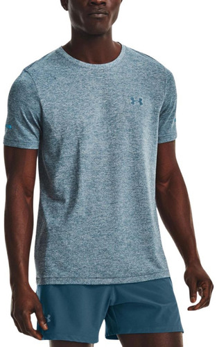 Playera Running Under Armour Seamless Stride Azul Hombre 137