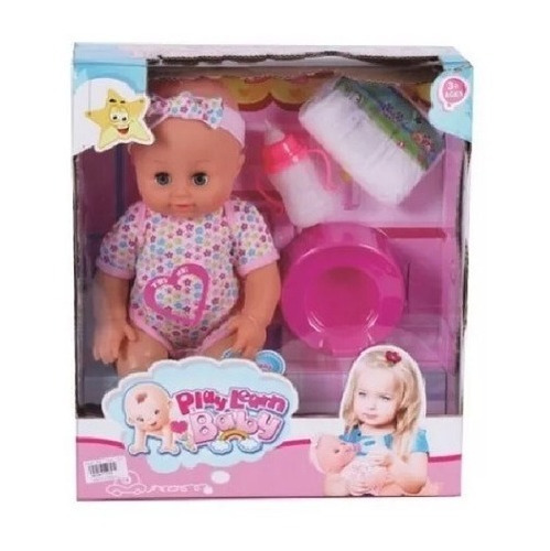 Muñeco Baby 4 Sonidos Para Niña Caja - Plu 3186