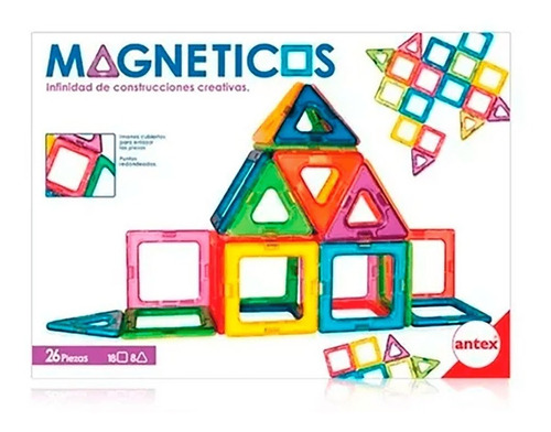 Bloques Juego Magnéticos Imanes Antex  26 Piezas Didactico