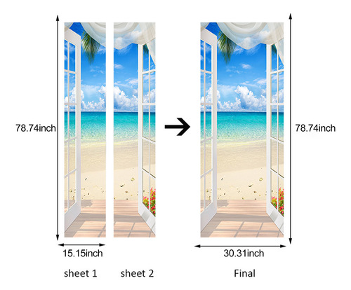 Calcomanía Para Puerta, Para Decoración Personal, Extraíble