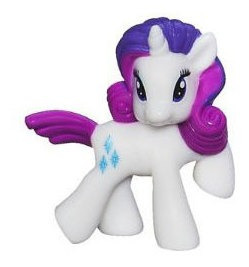 Figura En Pvc 2'' Rarity Con Cola Cortada My Little Pony