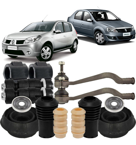 Kit Suspensao Dianteira Logan Sandero 2008 2009 2010 2011