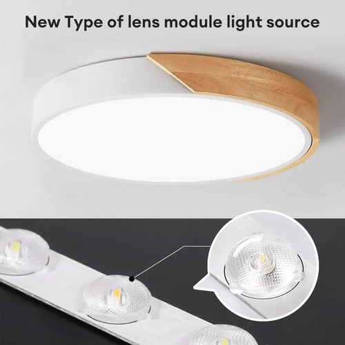 Moderna Lampara Led De Techo Con Montejo Empotrado