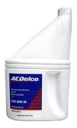 Bidon Aceite Acdelco Caja Manual 4 Lt 80w90 100% Chevrolet O