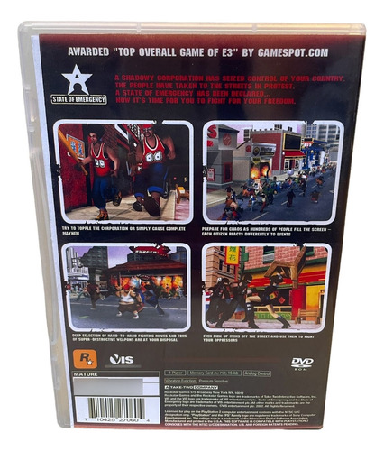 State Of Emergency Play 2 Com Capa E Poster Ps2