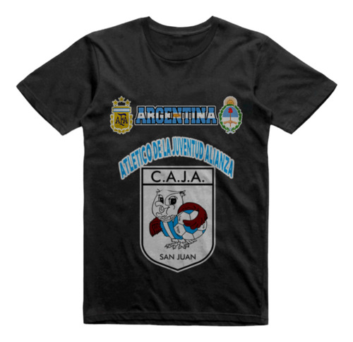 Remera Infantil Negra Atletico Juventud Alianza San Juan