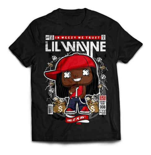 Playera Casual Cultura Pop Moda Fan Art Lil Wayne